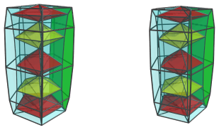 The
deca-augmented 5,10-duoprism, showing first of 5 decagonal prisms