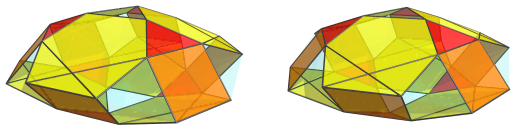 Hexagon-centered parallel projection of J92 rhombochoron, showing 6
equatorial square pyramids