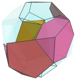 Parallel
projection of the bi-icositetradiminished 600-cell, showing 4th spiralling
chain