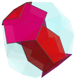 Parallel
projection of the bi-icositetradiminished 600-cell, showing 1st complete
ring