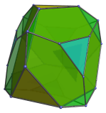 Perspective
projection of the bitruncated 5-cell into 3D