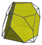 Perspective
projection of the bitruncated 5-cell, nearest cell shown