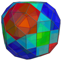 Parallel projection
of the cantellated 24-cell, with 24 more triangular prisms