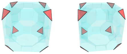 Parallel
projection of the cantitruncated tesseract, showing 8 equatorial triangular
prisms