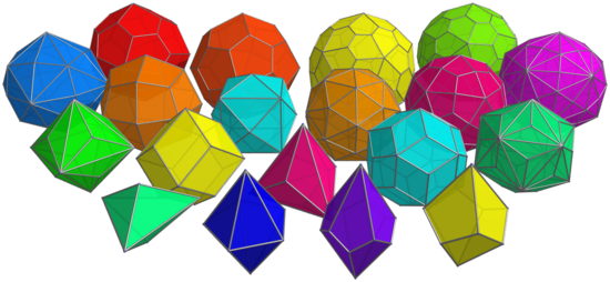 Catalan solids family
    portrait