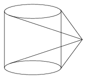 cylinder-with-two-bent-cones projection of cylindrone