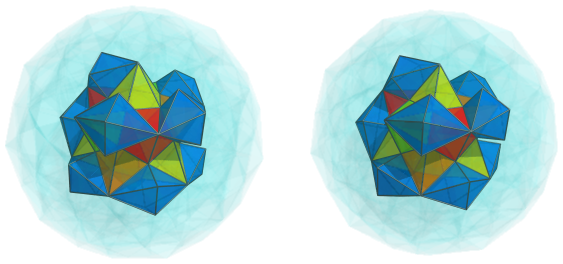 Parallel
projection of the joined 120-cell, showing another 10/30 second layer
cells