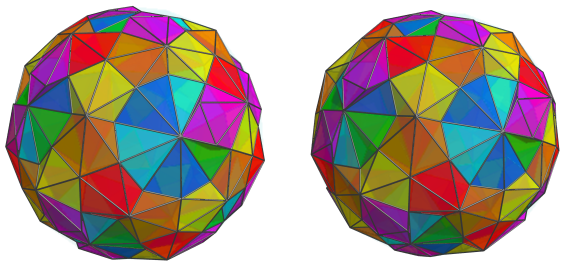 Parallel
projection of the joined 120-cell, showing 20/60 cells in 7th layer