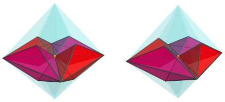 The Joined
16-cell, showing 4/4 cells in first ring around central vertex