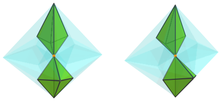 The Joined
16-cell, showing 2/4 cells in third ring around central vertex