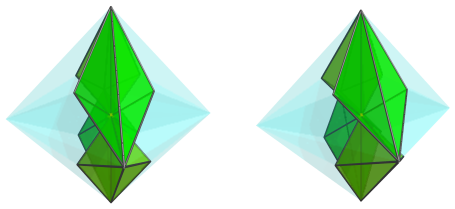 The Joined
16-cell, showing 4/4 cells in third ring around central vertex