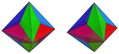 The Joined
16-cell, showing 12 cells in 3 rings around central vertex