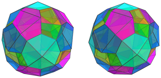 Parallel
projection of the square antitegmatic hecatontetracontatetrachoron, showing 16/24
lateral cells in a 4th layer