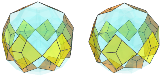 Parallel
projection of the square antitegmatic hecatontetracontatetrachoron, showing
16/24 equatorial cells