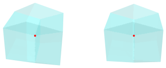 Parallel
projection of the triangular antitegmatic icosachoron, showing nearest
vertex