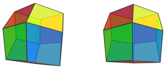 Parallel
projection of the triangular antitegmatic icosachoron, showing 12/12 equatorial
cells