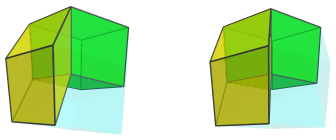 Parallel
projection of the triangular antitegmatic icosachoron, showing 2/4 far side
cells