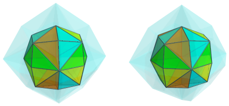 Parallel
projection of rhombipyramidal hecatonenneacontadichoron, showing 24/24 nearest
cells