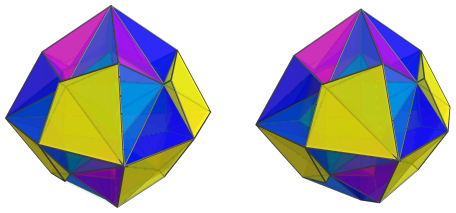 Parallel
projection of rhombipyramidal hecatonenneacontadichoron, showing 8/24 3rd layer
cells