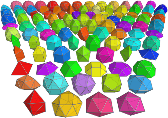 Family portrait of the Johnson solids