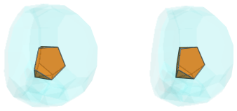 Parallel
projection of the tetrahedral magnaursachoron, showing a J63 cell