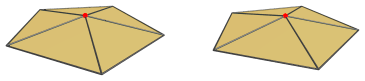 Another side-view
parallel projection of the pentagonal prism pyramid, with pentagonal pyramid
projection