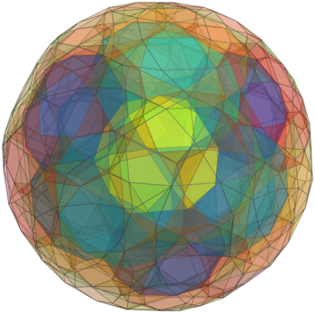 Perspective projection of the
    rectified 120-cell