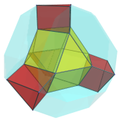 The
runcitruncated 5-cell, showing 4 surrounding triangular prisms