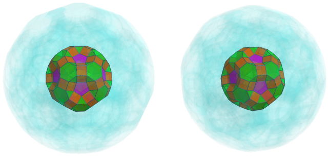 Orthogonal
projection of the runcitruncated 600-cell, showing 20 more truncated
tetrahedra