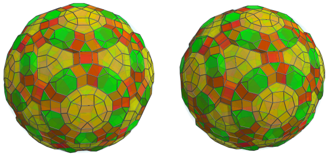 Orthogonal
projection of the runcitruncated 600-cell, showing 60 more truncated
tetrahedra