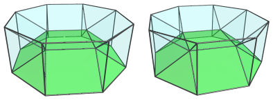 The square magnabicupolic
ring, showing the first square cupola cell