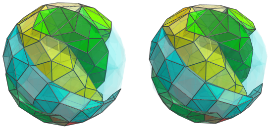 Parallel projection of
swirlprismatodiminished rectified 600-cell, showing 8th ring