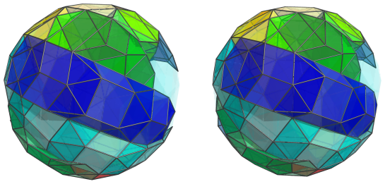 Parallel projection of
swirlprismatodiminished rectified 600-cell, showing 10th ring