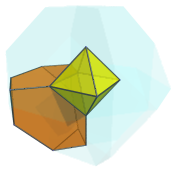 Parallel projection of the truncated
16-cell, showing truncated tetrahedron 4/8